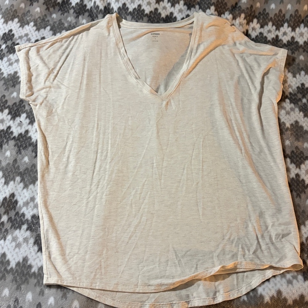 Express Heather Gray Relaxed Tee